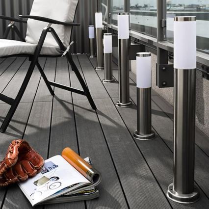 Lámpara exterior regulable LED RGBW LIVIA 1xE27/6,5W/230V 2700-6500K Wi-Fi 45 cm IP44 plateada