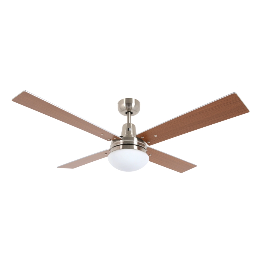 Lucci Air 210334 - Ventilador de techo AIRFUSION QUEST 1xE27/60W/230V madera/cromo mate + mando a distancia