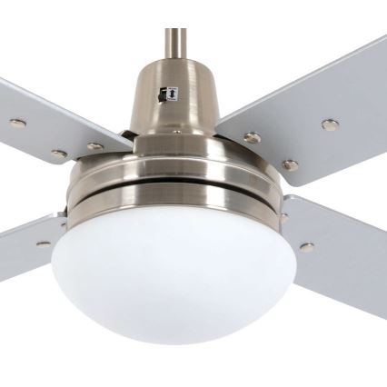 Lucci Air 210334 - Ventilador de techo AIRFUSION QUEST 1xE27/60W/230V madera/cromo mate + mando a distancia