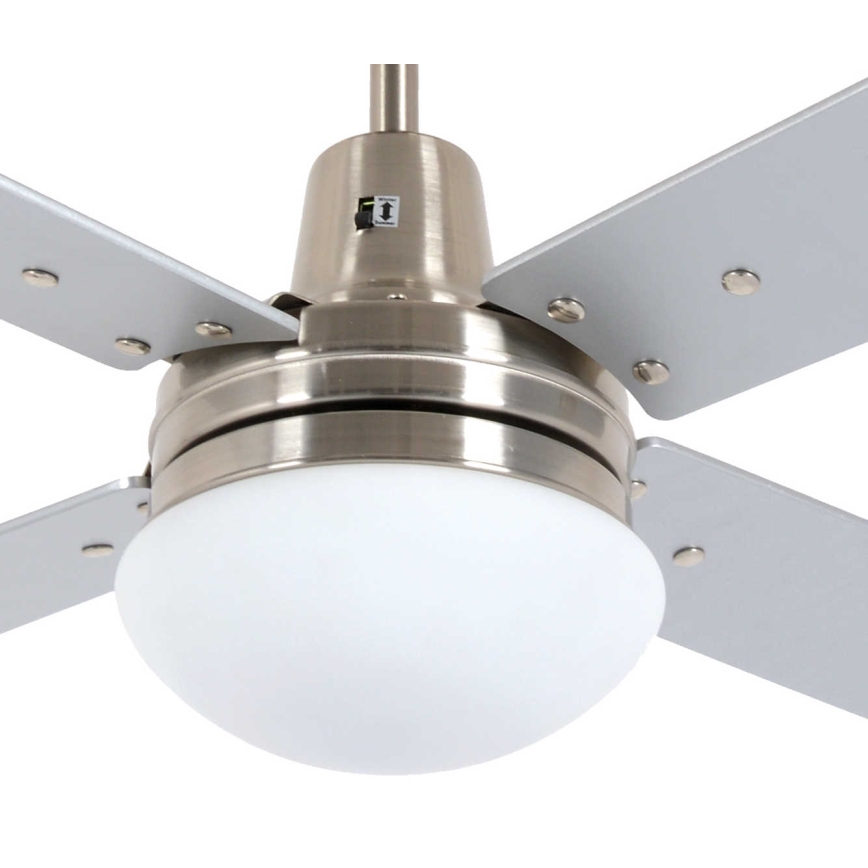 Lucci Air 210334 - Ventilador de techo AIRFUSION QUEST 1xE27/60W/230V madera/cromo mate + mando a distancia