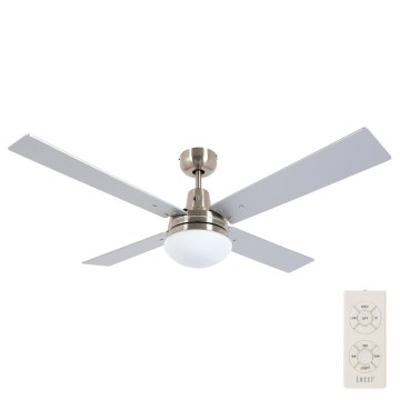 Lucci Air 210334 - Ventilador de techo AIRFUSION QUEST 1xE27/60W/230V madera/cromo mate + mando a distancia