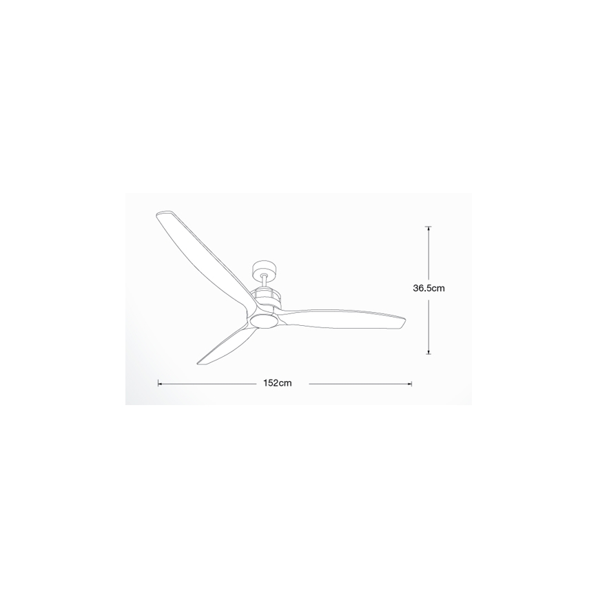 Lucci air 210507 - Ventilador de techo AIRFUSION AKMANI paulownia/negro + mando a distancia