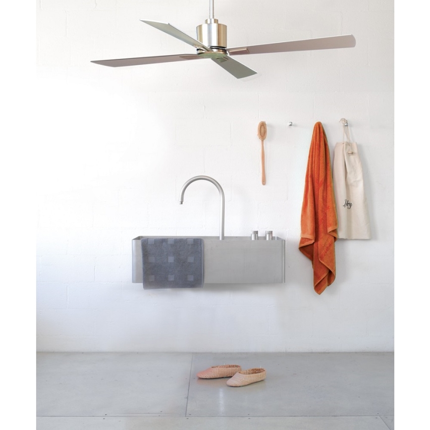 Lucci Air 210520 - Ventilador de techo AIRFUSION CLIMATE madera/cromo mate + mando a distancia