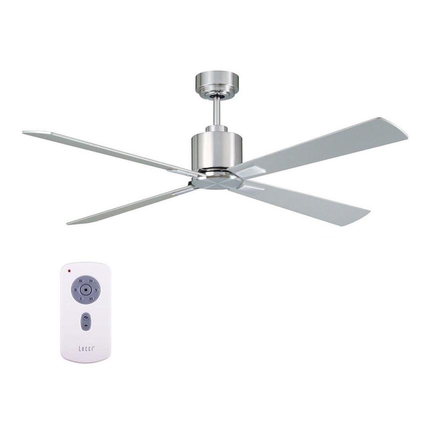 Lucci Air 210520 - Ventilador de techo AIRFUSION CLIMATE madera/cromo mate + mando a distancia