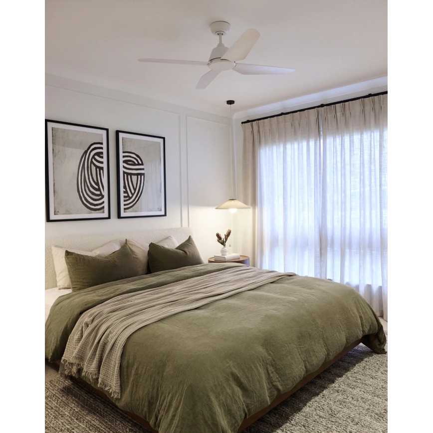 Lucci Air 212991 - Ventilador de techo ARIA Ø 122 cm blanco + mando a distancia