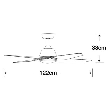 Lucci Air 212998 - Ventilador de techo LED ARIA LED/18W/230V negro + mando a distancia