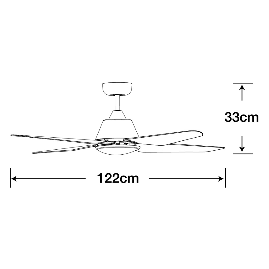 Lucci Air 212998 - Ventilador de techo LED ARIA LED/18W/230V negro + mando a distancia