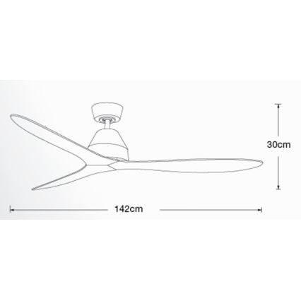 Lucci air 213041 - Ventilador de techo WHITEHAVEN negro + mando a distancia
