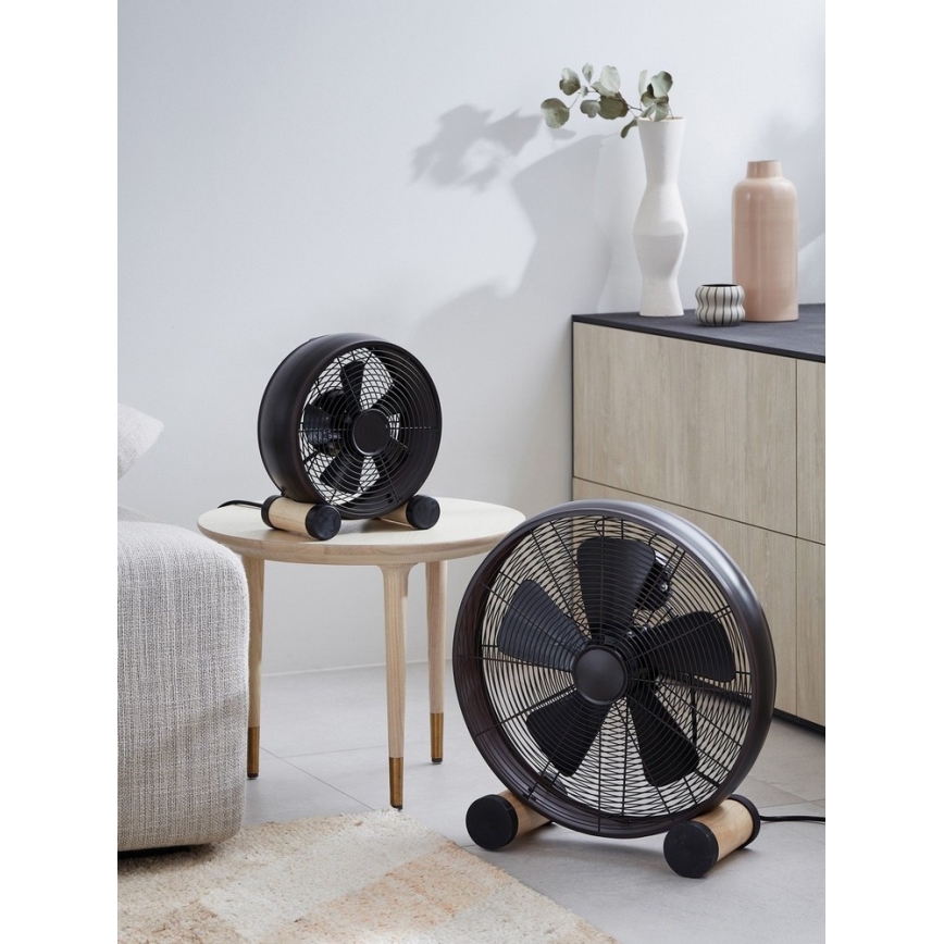 Lucci air 213120 - Ventilador de sobremesa BREEZE, negro, diámetro 28 cm