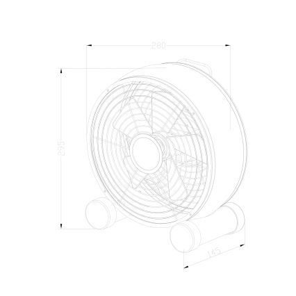 Lucci air 213120 - Ventilador de sobremesa BREEZE, negro, diámetro 28 cm