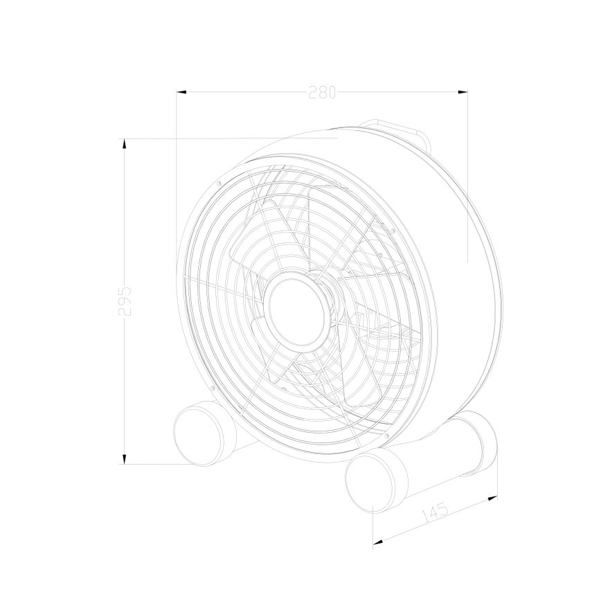 Lucci air 213120 - Ventilador de sobremesa BREEZE, negro, diámetro 28 cm