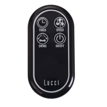 Lucci air 213124 - Ventilador de pared BREEZE 55W/230V negro + mando a distancia
