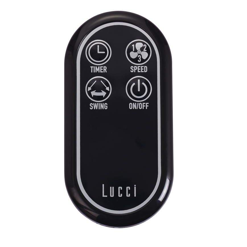 Lucci air 213124 - Ventilador de pared BREEZE 55W/230V negro + mando a distancia