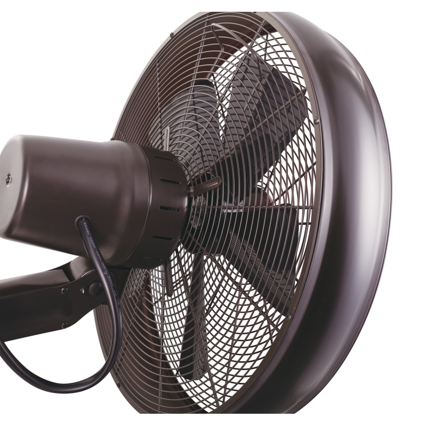 Lucci air 213125 - Ventilador de pared BREEZE 55W/230V negro/marrón + mando a distancia
