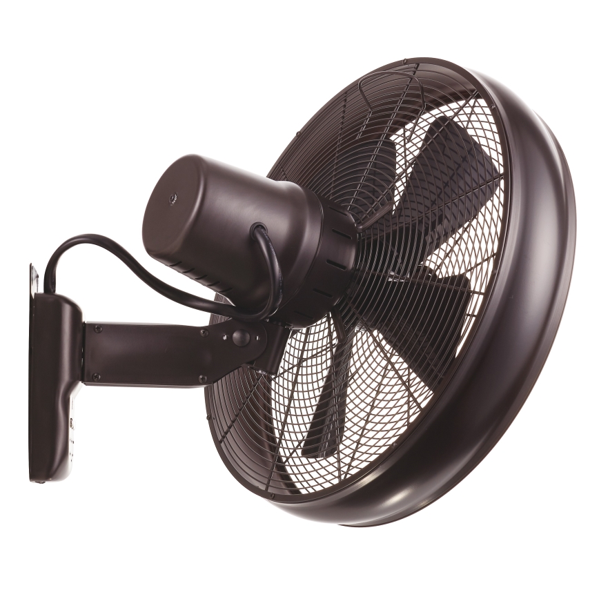 Lucci air 213125 - Ventilador de pared BREEZE 55W/230V negro/marrón + mando a distancia