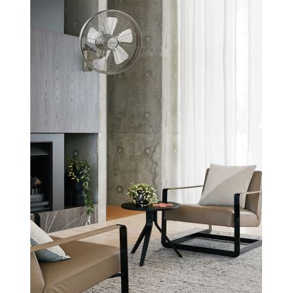 Lucci air 213126 - Ventilador de pared BREEZE 55W/230V cromo mate + mando a distancia