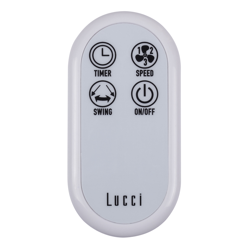 Lucci Air 213128EU - Ventilador de pared BREEZE 55W/230V blanco Ø 46 cm + mando a distancia