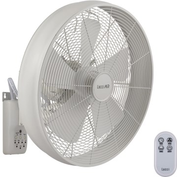 Lucci Air 213128EU - Ventilador de pared BREEZE 55W/230V blanco + mando a distancia