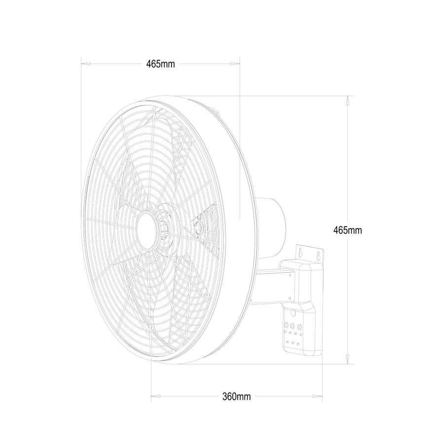 Lucci Air 213128EU - Ventilador de pared BREEZE 55W/230V blanco + mando a distancia