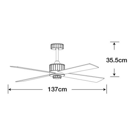Lucci air 213170 - Ventilador de techo LED NEWPORT wenge/marrón + control remoto