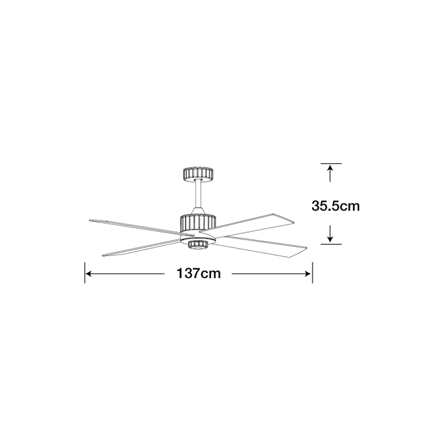 Lucci air 213170 - Ventilador de techo LED NEWPORT wenge/marrón + control remoto