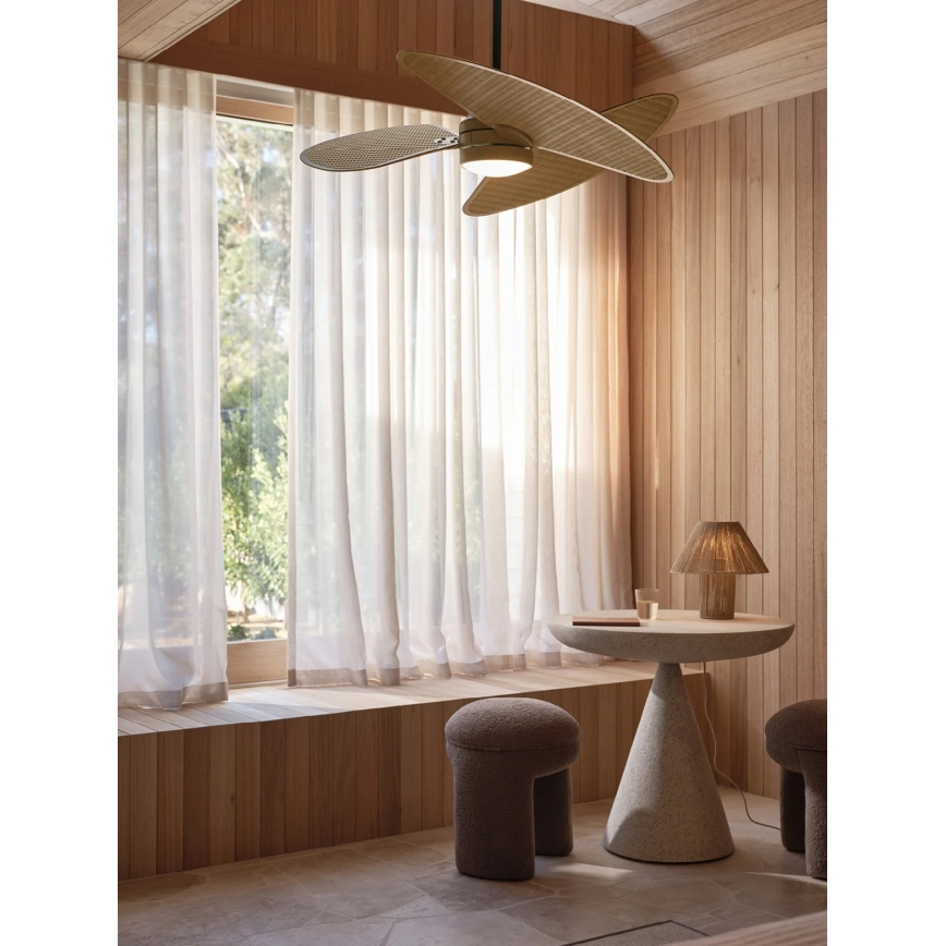 Lucci Air 21325549 - Ventilador de techo LED regulable SABLE 1xGX53/12W/230V 3000/4000/5000K diámetro 91,5 cm marrón + control remoto