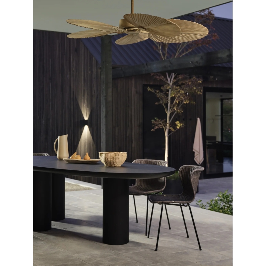 Lucci Air 21326849 - Ventilador de techo BALI Ø 132 cm beige + mando a distancia