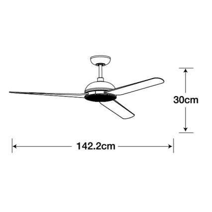 Lucci air 213301 - Ventilador de techo LED regulable UNIONE 1xGX53/12W/230V marrón/cromo brillante Ø 142 cm + mando a distancia