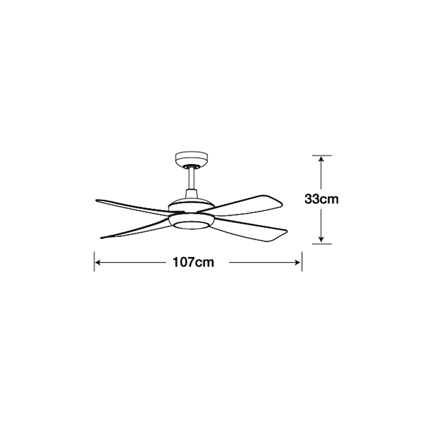 Lucci air 213303 - Ventilador de techo LED regulable SLIPSTREAM 1xGX53/12W/230V negro + mando a distancia
