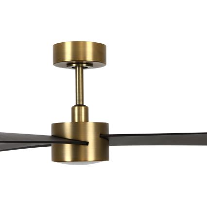 Lucci air 21610549- Ventilador de techo LED regulable CLIMATE 1xGX53/12W/230V wengué/dorado + mando a distancia