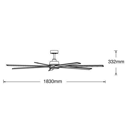 Lucci air 21610949 - Ventilador de techo ATLANTA 1xGX53/12W/230V negro + mando a distancia