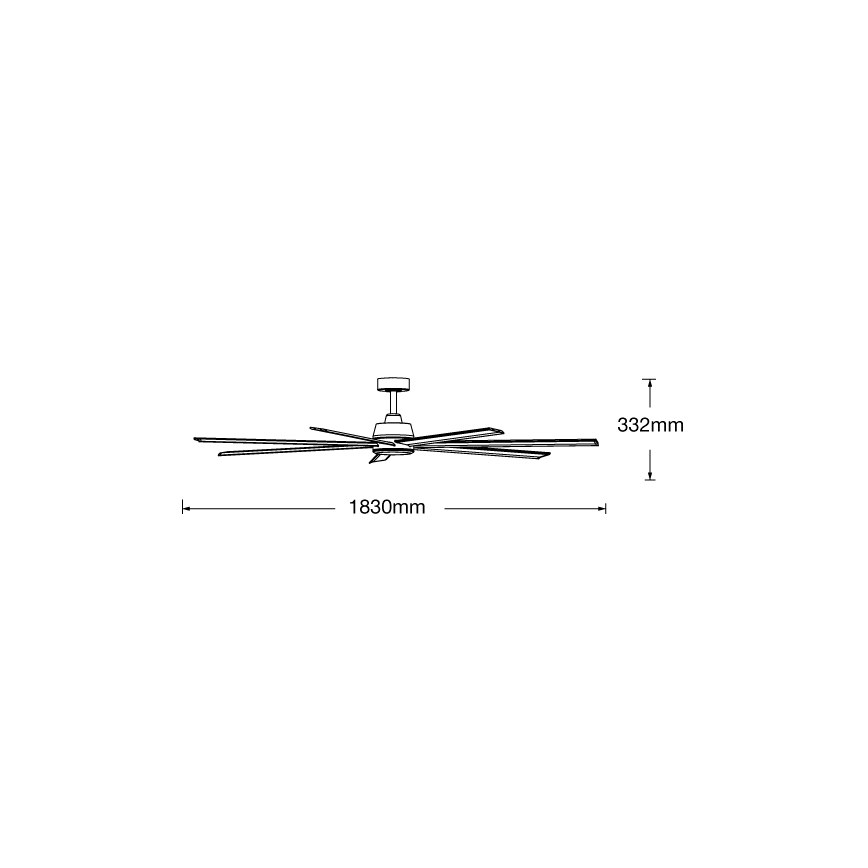 Lucci air 21610949 - Ventilador de techo ATLANTA 1xGX53/12W/230V negro + mando a distancia