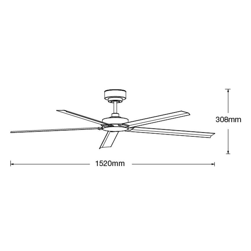 Lucci air 21616149 - Ventilador de techo MONZA IP55 negro + control remoto