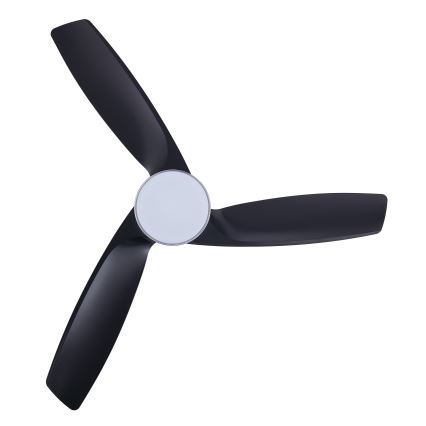 Lucci air 513072 - Ventilador de techo LED regulable BRONX LED/18W/230V 3000/4000/6000K negro/cromo brillante diámetro 132 cm + mando a distancia
