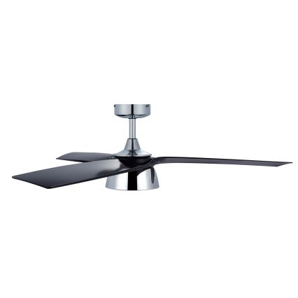 Lucci air 513072 - Ventilador de techo LED regulable BRONX LED/18W/230V 3000/4000/6000K negro/cromo brillante diámetro 132 cm + mando a distancia