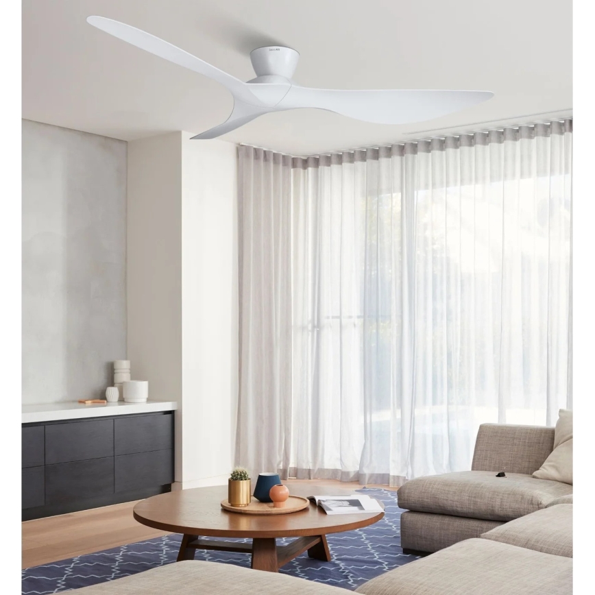Lucci Air 514030 - Ventilador de techo KOTARA de 137 cm de diámetro, blanco + mando a distancia
