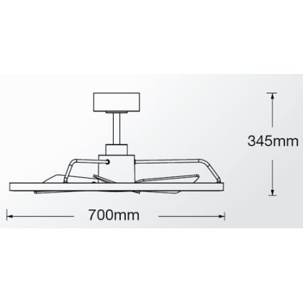 Lucci Air 516124 - Ventilador de techo LED regulable CESSNA LED/36W/230V 3000/4000/5000K negro + control remoto