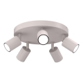 Luminaria de 5 focos FUN, GU10/8W/230V, color crema