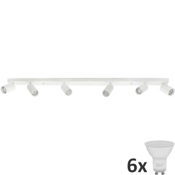 Luminaria de focos LED ANGIE 6xGU10/6W/230V blanca