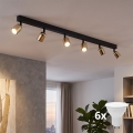 Luminaria de focos LED TOP 6xGU10/10W/230V negro/dorado