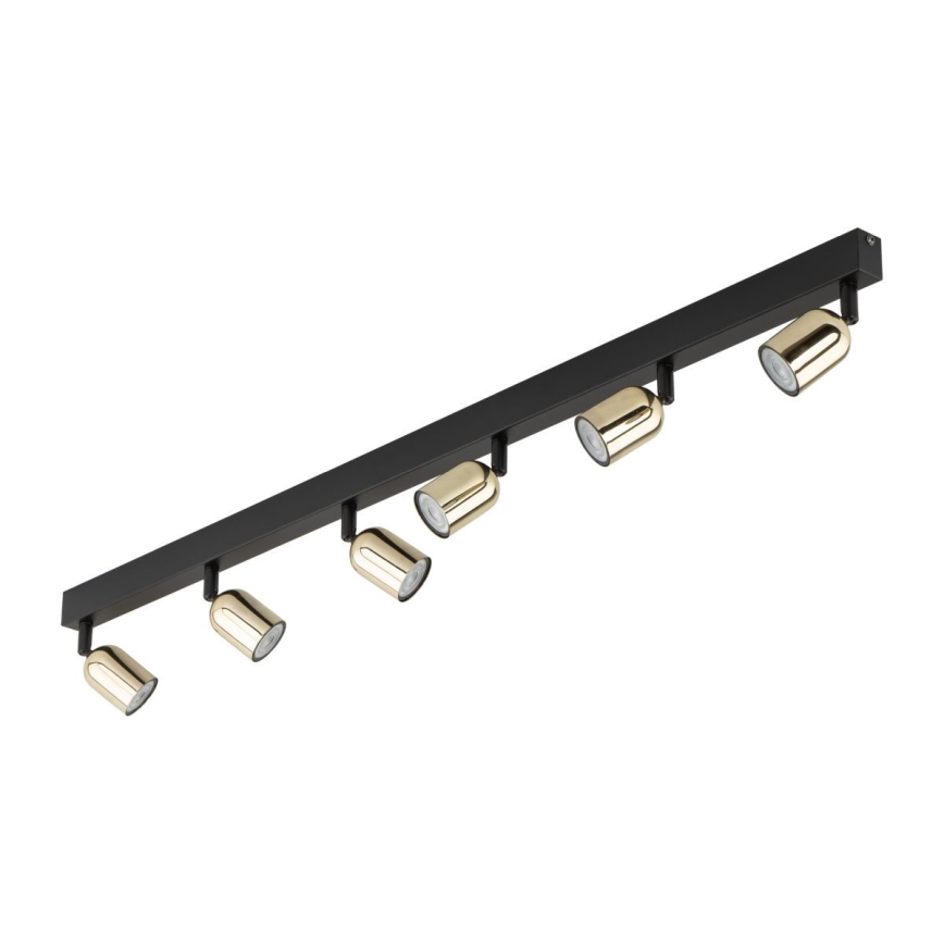 Luminaria de focos LED TOP 6xGU10/10W/230V negro/dorado