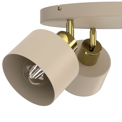 Luminaria de focos PARKLA 3xE27/15W/230V beige/dorado