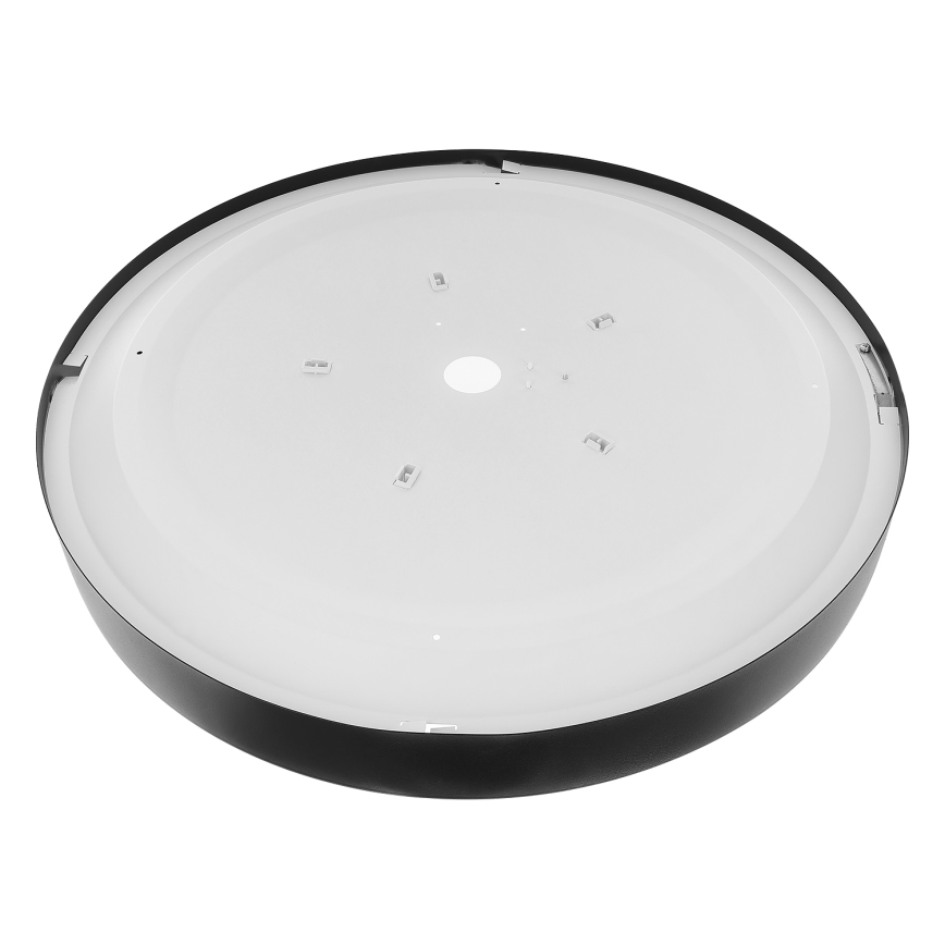 Lámpara de techo CLEO con sensor de movimiento y de crepúsculo 5xE27/24W/230V Ø 60 cm negra