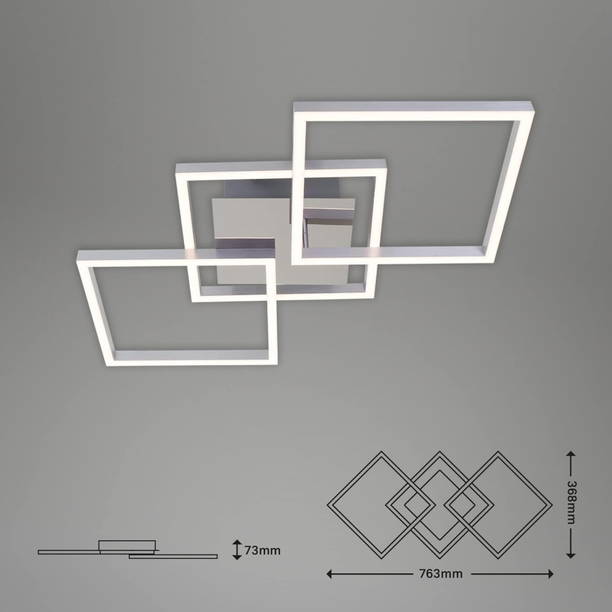 Luminaria de techo LED/33W/230V 3000K cromo mate