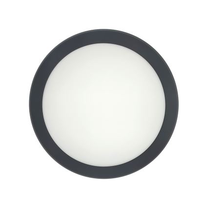 Plafón LED de baño con sensor de movimiento / 20 W / 230 V / 3000/4000/6500 K / diámetro 23 cm / IP54 / antracita
