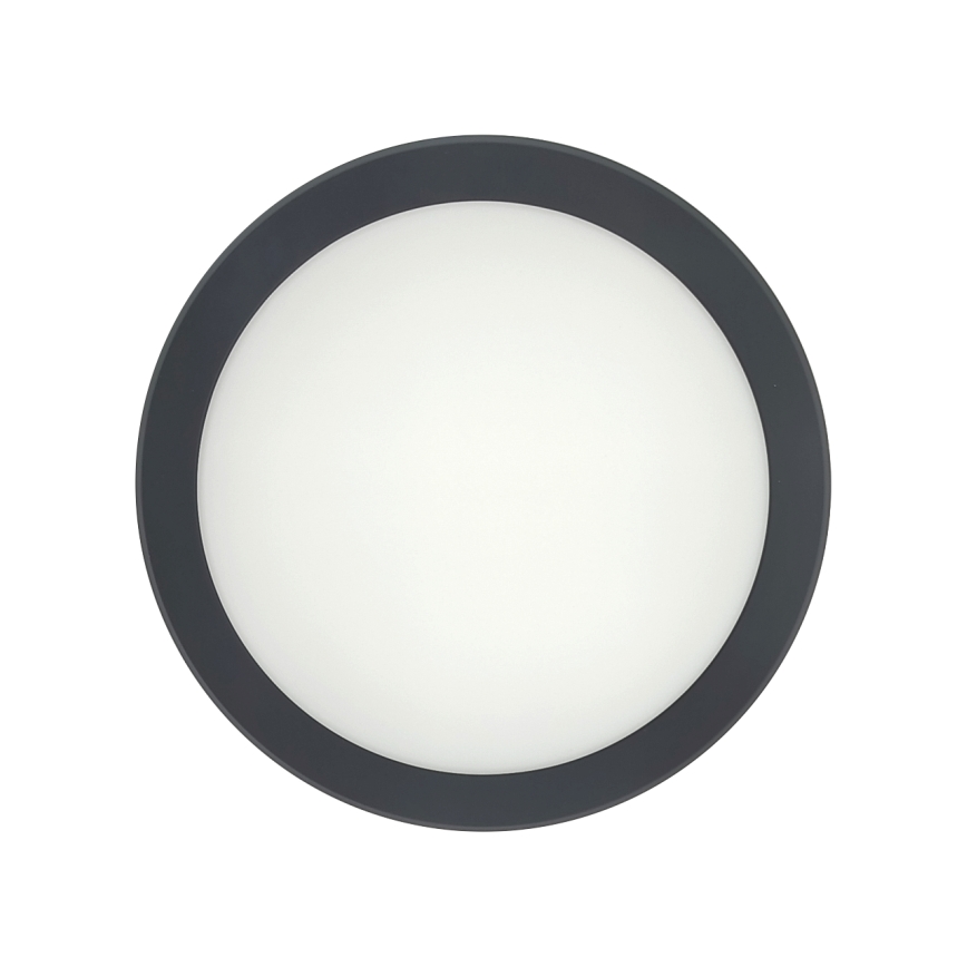Plafón LED de baño con sensor de movimiento / 20 W / 230 V / 3000/4000/6500 K / diámetro 23 cm / IP54 / antracita