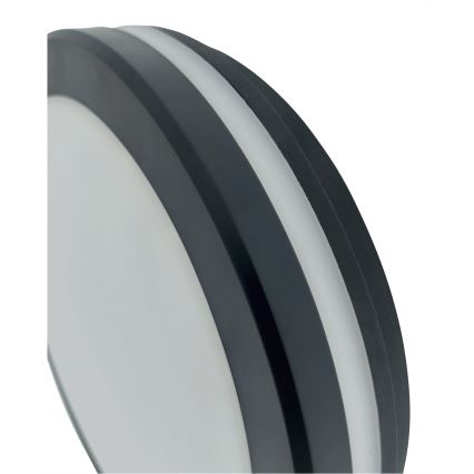Plafón LED de baño con sensor de movimiento / 20 W / 230 V / 3000/4000/6500 K / diámetro 23 cm / IP54 / antracita
