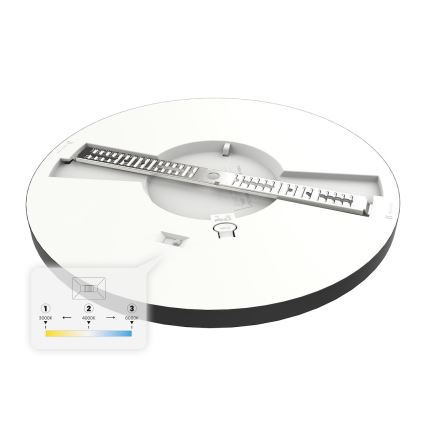 Luminaria de techo LED EVORA LED/18W/230V 3000/4000/6000K diámetro 22,5 cm negra