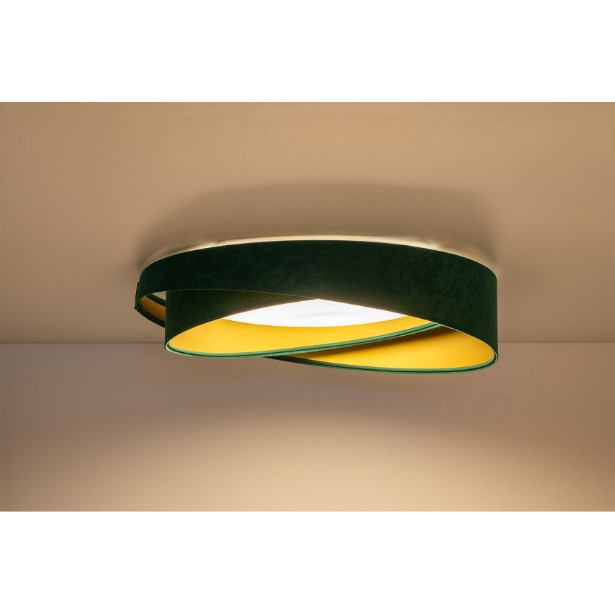 Luminaria de techo LED GALAXY MODERN LED/24W/230V Ø 55 cm verde/dorado