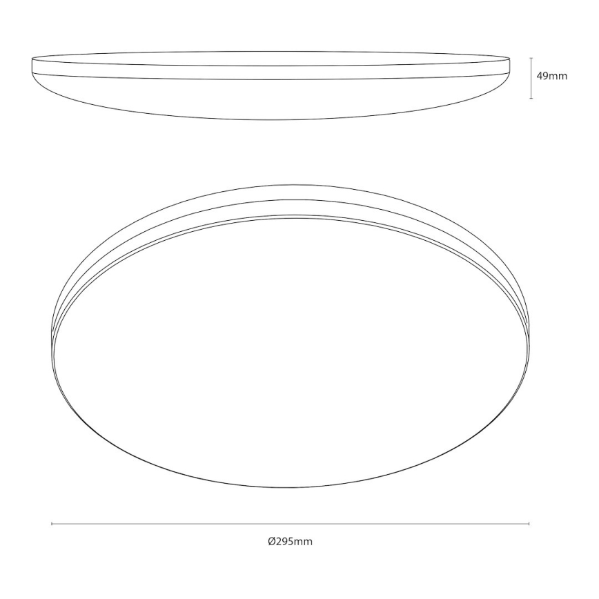 Plafón LED de techo HUGO LED/12/18/24W/230V 3000/4000/6500K Ø 30 cm IP54 negro